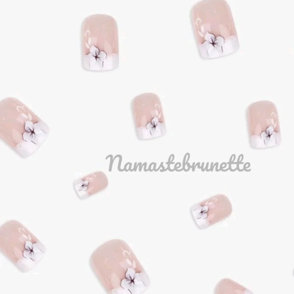 2/$16 Floral French Manicure Press On Nails